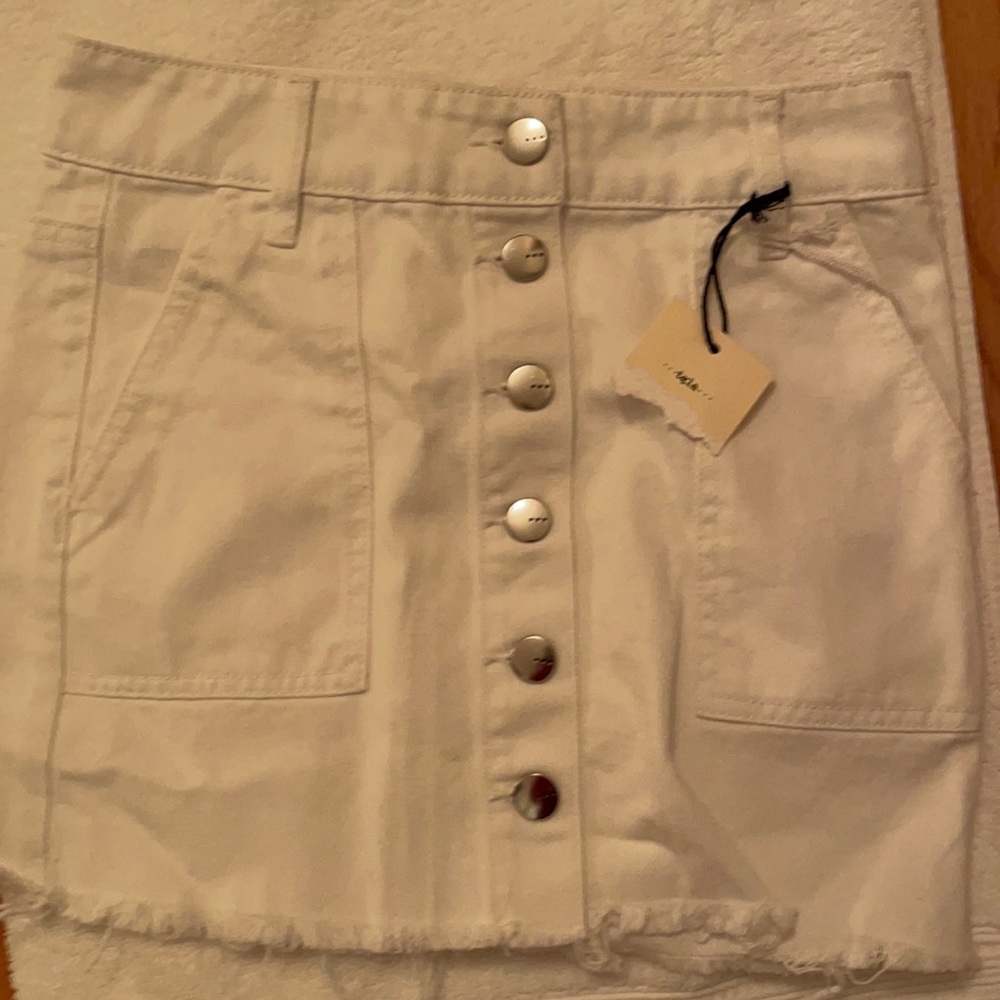 White Jean skirt